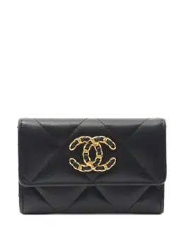 CHANEL Pre-Owned: Чёрный кошелёк 