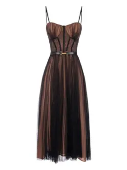 Elisabetta Franchi: Плиссированное платье 