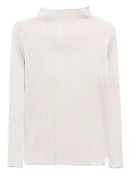 Pleats Please Issey Miyake: Белая футболка 