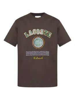Lacoste: Коричневая футболка 
