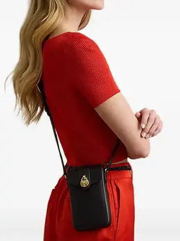 Lauren Ralph Lauren: Чёрная сумка через плечо 
