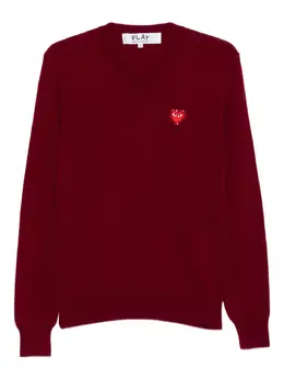 Comme Des Garçons Play: Свитер  Heart с v-образным вырезом
