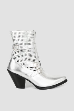 Celine: Серебристые сапоги 