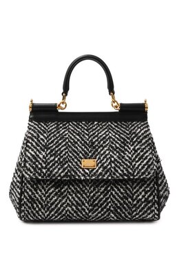 Dolce & Gabbana: Чёрная сумка  Sicily Medium