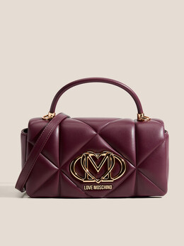 Love Moschino: Бордовая спортивная сумка 