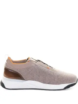 Santoni: Коричневые кроссовки 