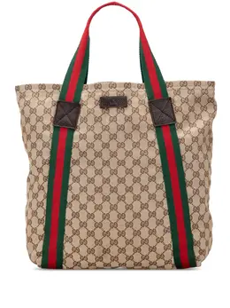 Gucci Pre-Owned: Коричневая сумка-шоппер 