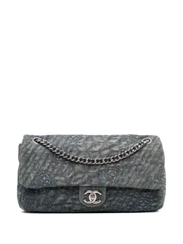 CHANEL Pre-Owned: Голубая сумка через плечо 