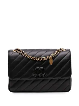 CHANEL Pre-Owned: Чёрная сумка через плечо 