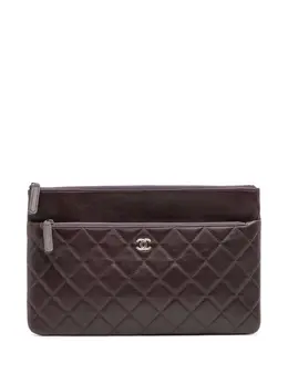 CHANEL Pre-Owned: Фиолетовый клатч 