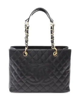 CHANEL Pre-Owned: Чёрная сумка-шоппер 