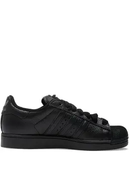 adidas: Чёрные кроссовки  Superstar