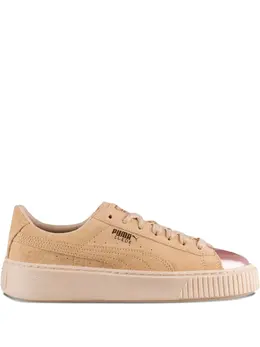 PUMA: Бежевые кроссовки  Suede