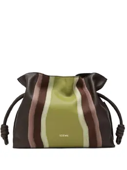 LOEWE: Зелёный клатч  Flamenco
