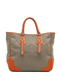 Prada Pre-Owned: Коричневая сумка-шоппер 