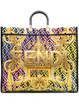 Fendi Pre-Owned: Чёрная сумка-шоппер 