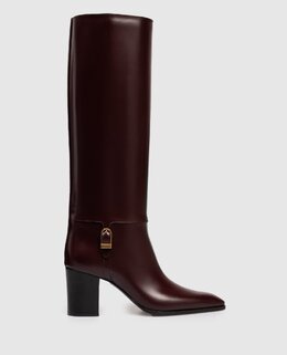 Saint Laurent: Бордовые сапоги 