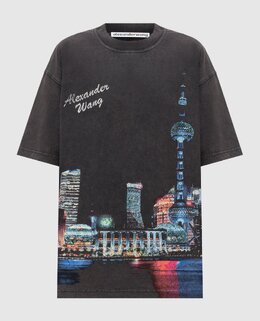 Alexander Wang: Серая футболка 