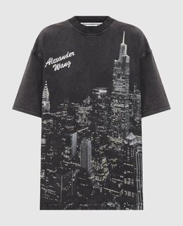 Alexander Wang: Серая футболка 
