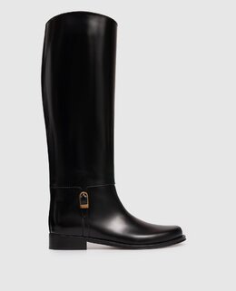 Saint Laurent: Чёрные сапоги 
