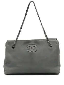 CHANEL Pre-Owned: Голубая сумка-шоппер 