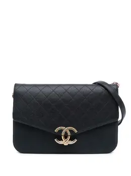 CHANEL Pre-Owned: Чёрная сумка через плечо 