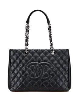 CHANEL Pre-Owned: Чёрная сумка-шоппер 
