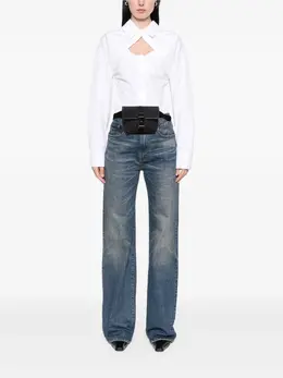 Gucci Pre-Owned: Чёрная поясная сумка 