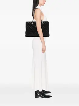 CHANEL Pre-Owned: Чёрная сумка-шоппер 