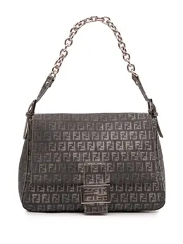 Fendi Pre-Owned: Серебристая сумка 