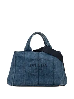 Prada Pre-Owned: Голубая сумка 