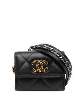 CHANEL Pre-Owned: Чёрный кошелёк 
