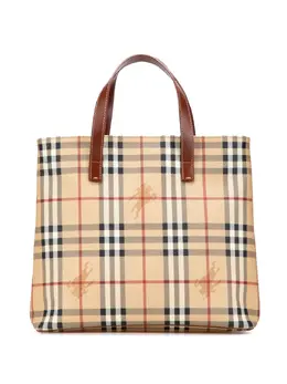 Burberry Pre-Owned: Коричневая сумка-шоппер 