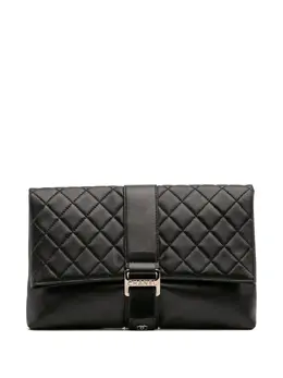 CHANEL Pre-Owned: Чёрный клатч 