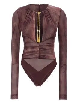 Elisabetta Franchi: Боди с принтом 