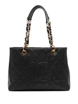CHANEL Pre-Owned: Чёрная сумка-шоппер 