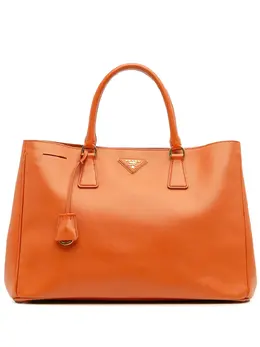 Prada Pre-Owned: Оранжевая сумка-шоппер 