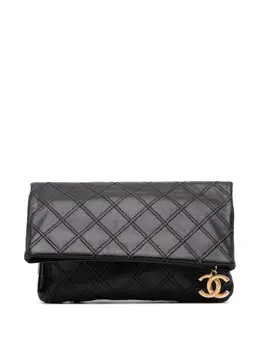 CHANEL Pre-Owned: Чёрный клатч 