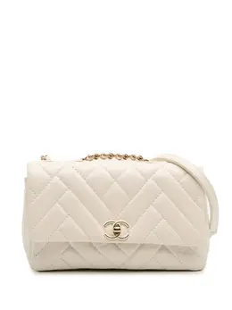 CHANEL Pre-Owned: Белый клатч 