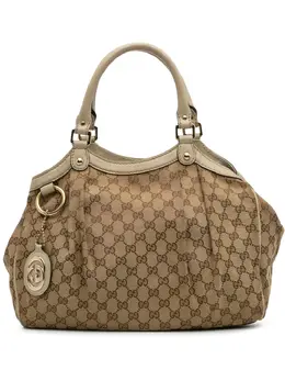Gucci Pre-Owned: Коричневая сумка-шоппер 