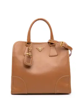 Prada Pre-Owned: Коричневая сумка-шоппер 