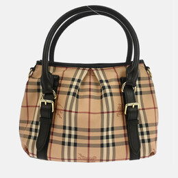 Burberry: Бежеві сумки  House Check