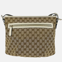 Gucci: Бежевая сумка  GG