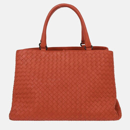 Bottega Veneta: Червоні сумки шопери  Intrecciato