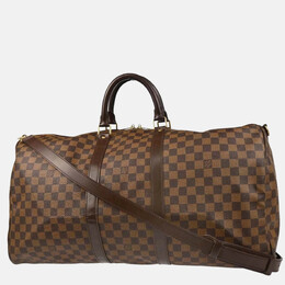 Louis Vuitton: Светлая спортивная сумка  Keepall