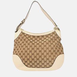 Gucci: Бежевая сумка  GG