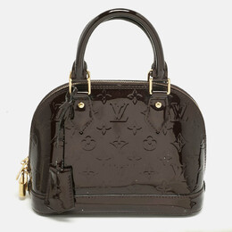 Louis Vuitton: Бордовая сумка  Alma BB