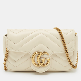 Gucci: Білі сумки  GG Marmont
