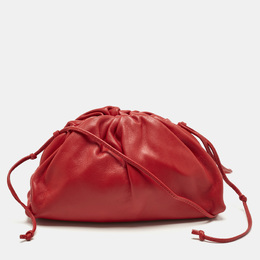 Bottega Veneta: Червоні сумки  Mini Pouch