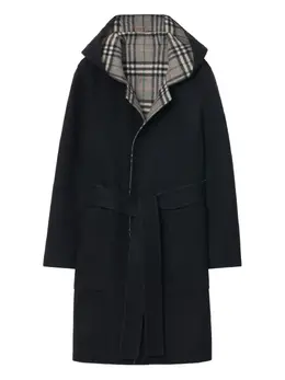 Burberry: Синее пальто 